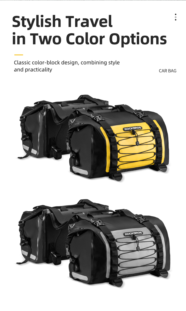 ROCKBROS Motorcycle Saddlebags in Various Colours (Pair)