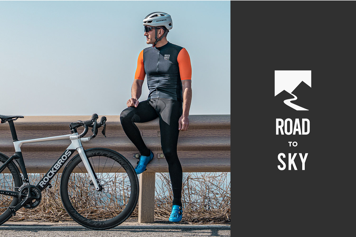 【ROAD TO SKY】by ROCKBROS Men's Cycling Tights in Black