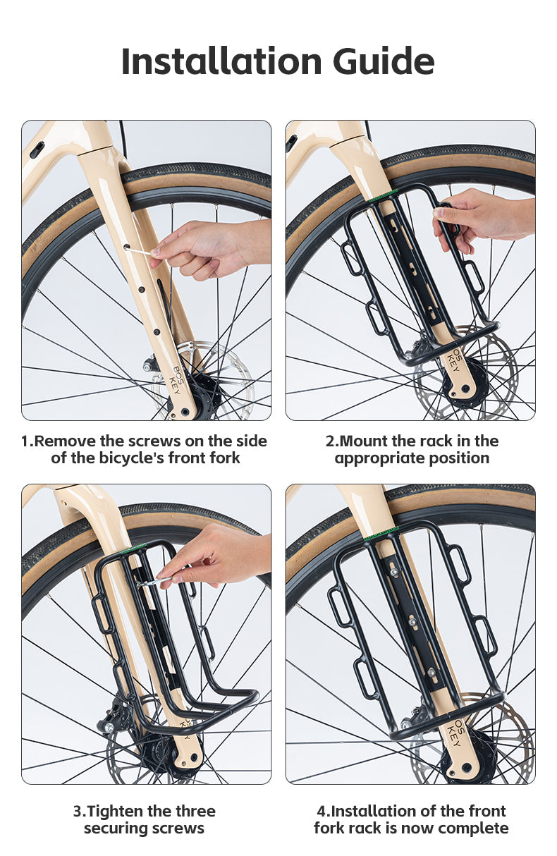 ROCKBROS Aluminium Alloy Front Fork Rack - Lightweight, 3KG