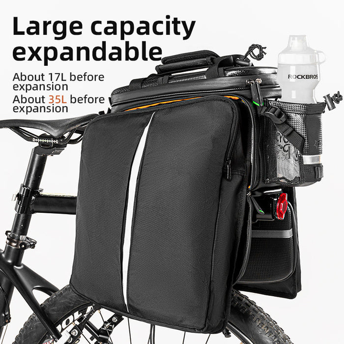 Bike Rack Extable ROCKBROS 34L Expandable Bike Rack Bag: Waterproof & Multifunctional