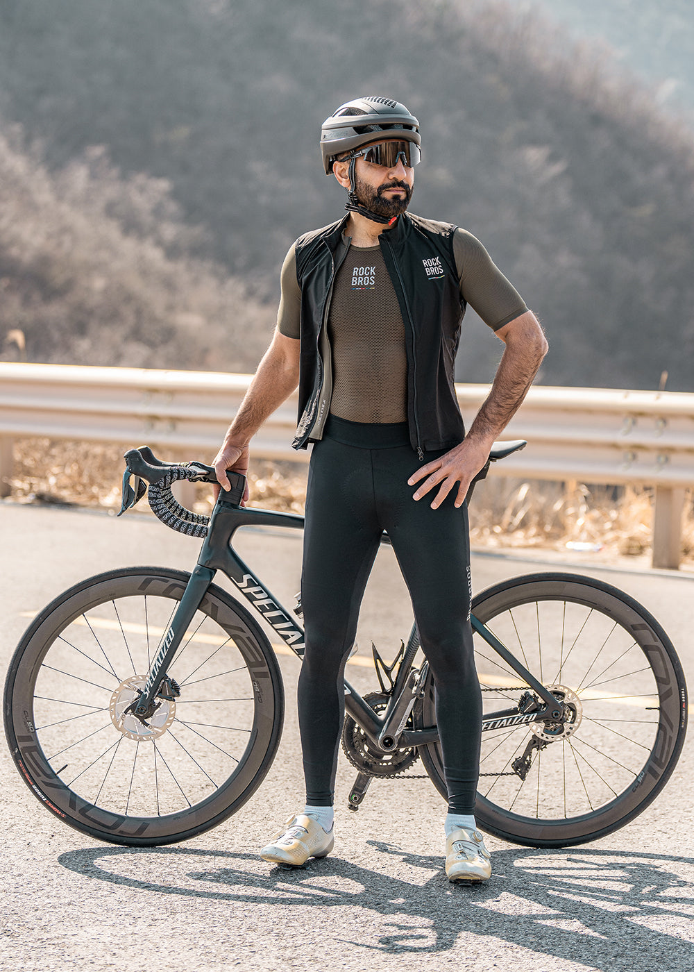【ROAD TO SKY】by ROCKBROS Men's Cycling Tights in Black