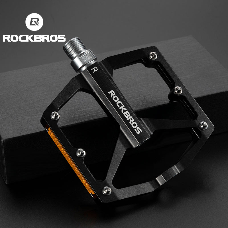 ROCKBROS Anti-Skid Aluminum Alloy Bike Pedals - Waterproof, Multiple Colors