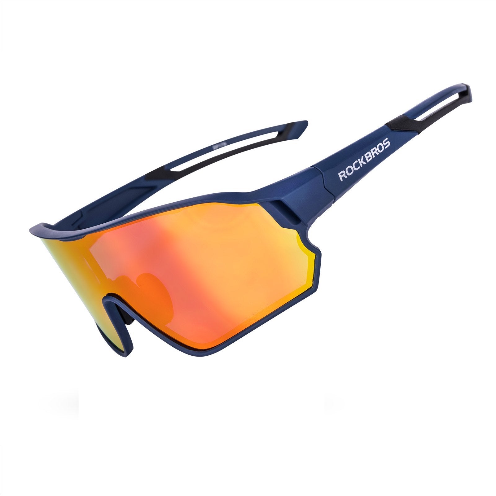 ROCKBROS Polarised Full Lens Sunglasses Cycling Bicycle Glasses Outdoor Sports Eyewear Uv400, Blue