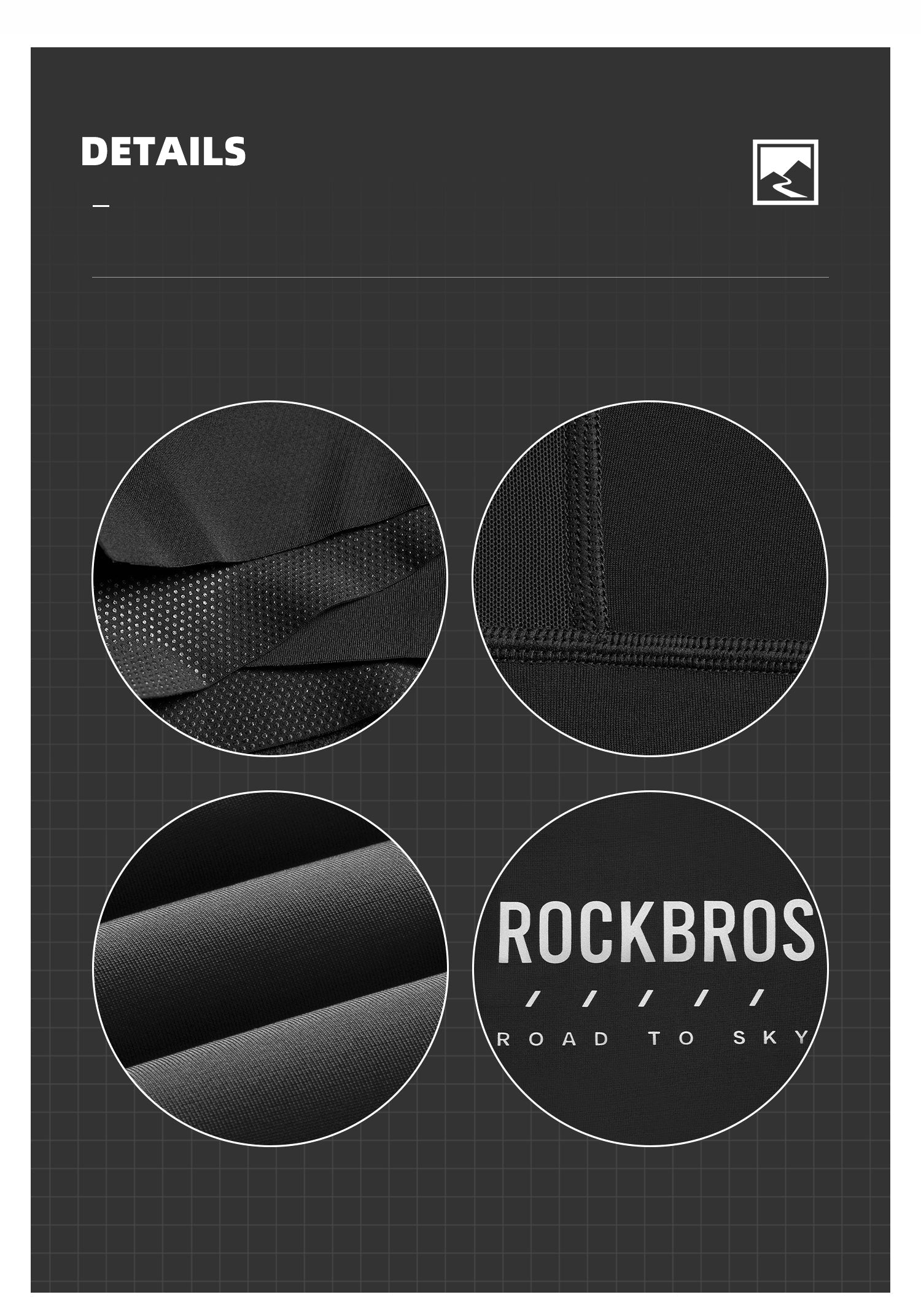 【ROAD TO SKY】by ROCKBROS Women's Cycling Shorts in Black