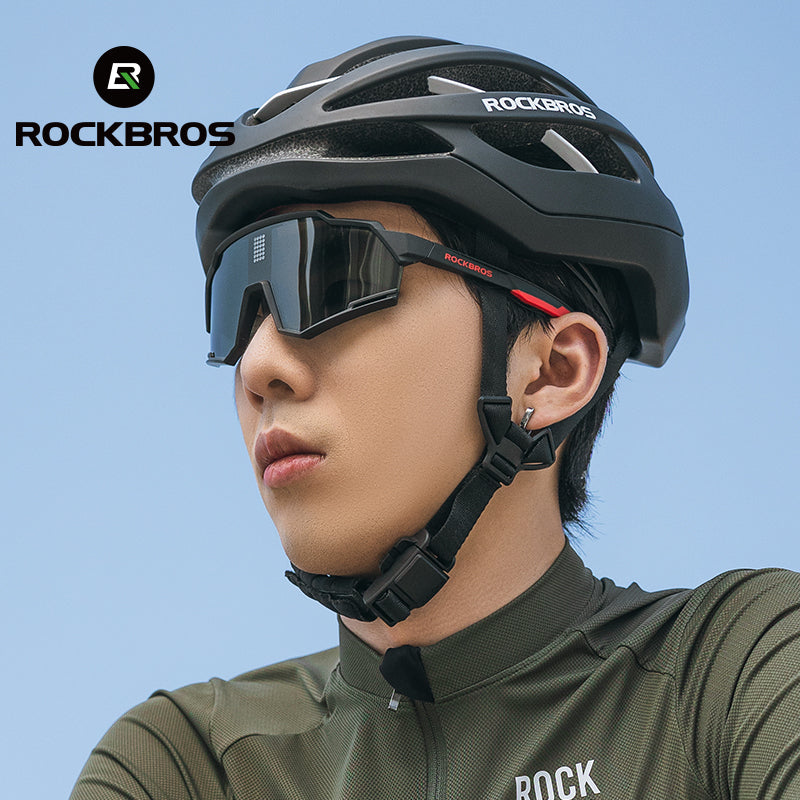 ROCKBROS Cycling Photochromic Glasses Electronic Color Changing SunGlasses Clear