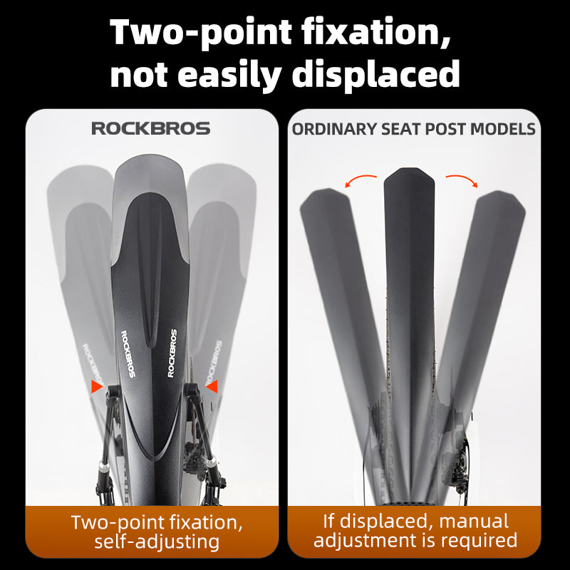 ROCKBROS Mountain Bike Front&Rear Fenders 26-29 inch MTB Mudguard Adjustable Quick Release - ROCKBROSUSA