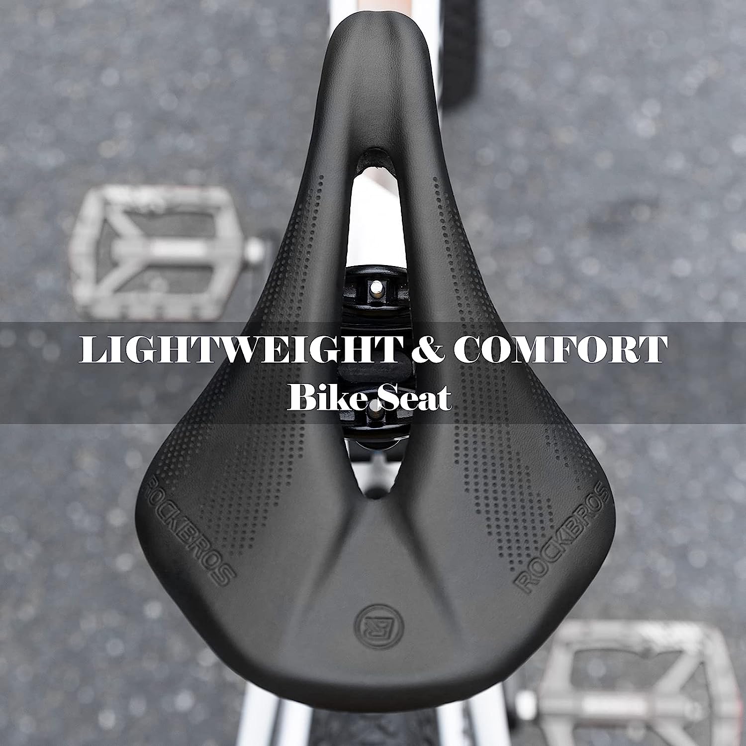 ROCKBROS Carbon Fiber Bike Saddle Lightweight Shock Absorbent