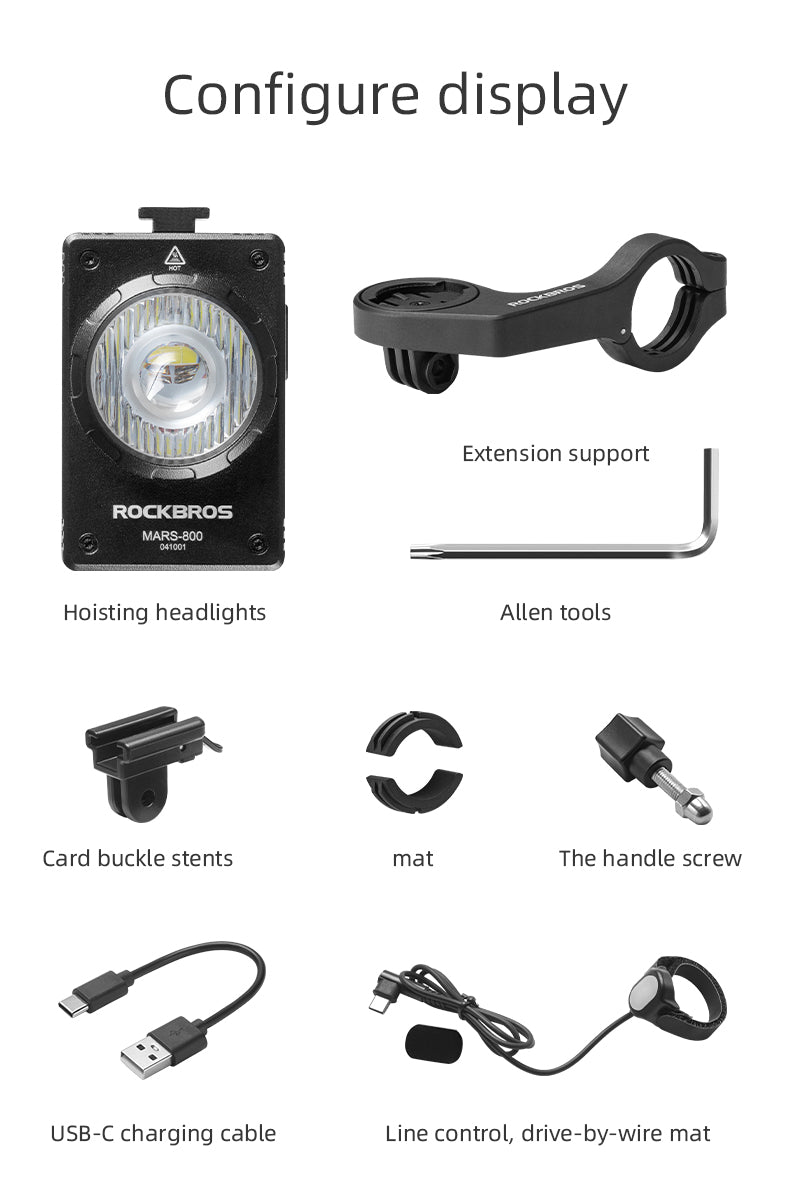 ROCKBROS Waterproof Bicycle Headlight - ROCKBROSUSA