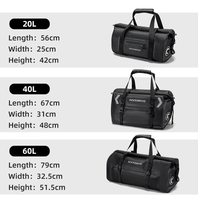 ROCKBROS Motorcycle Rear Tail Bag Saddle Bag Luggage Storage Pannier Waterproof