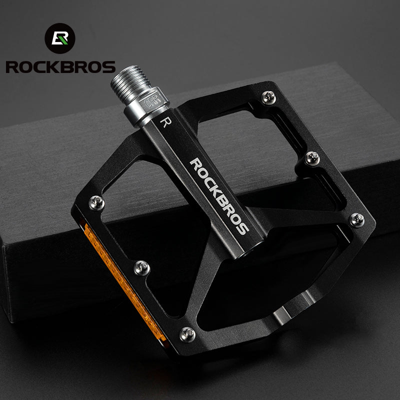 ROCKBROS Anti-Skid Aluminum Alloy Bike Pedals - Waterproof, Multiple Colors