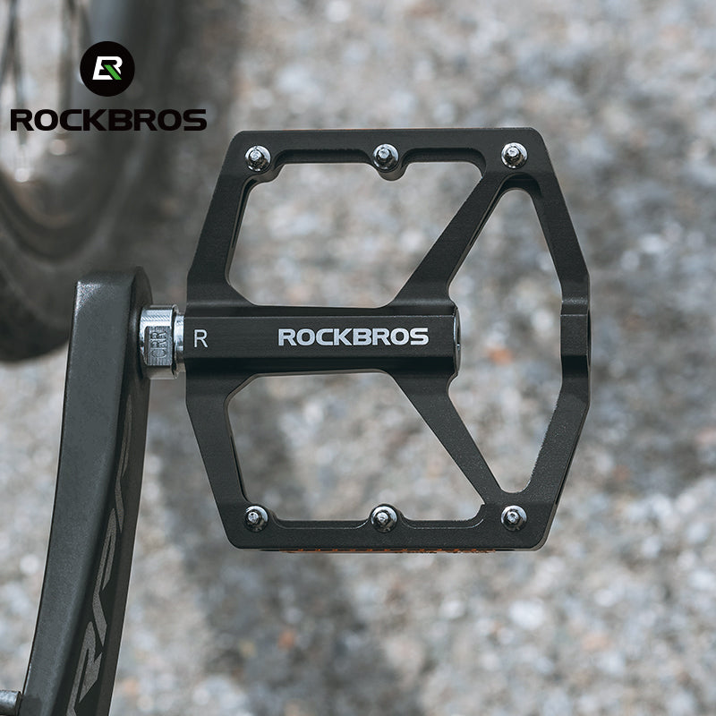 ROCKBROS Anti-Skid Aluminum Alloy Bike Pedals - Waterproof, Multiple Colors