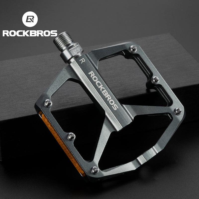 ROCKBROS Anti-Skid Aluminum Alloy Bike Pedals - Waterproof, Multiple Colors