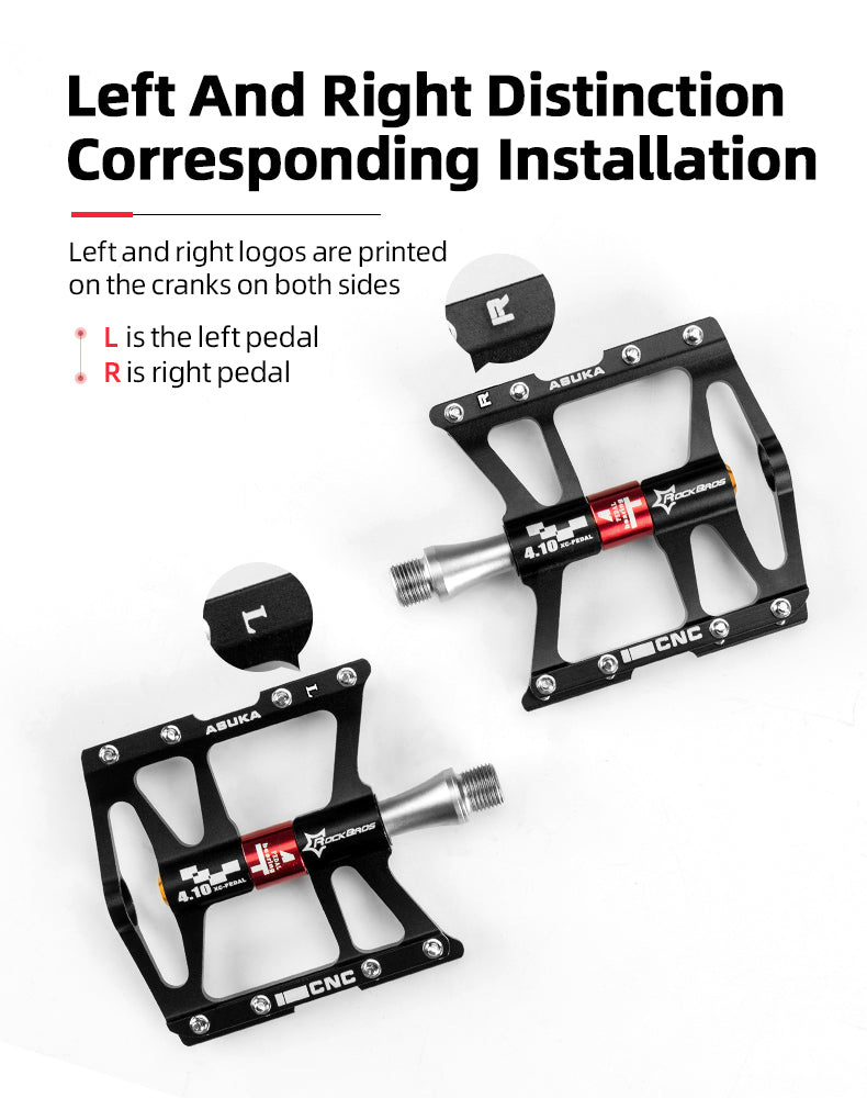 ROCKBROS Super-Smooth Bike Pedals in Various Colours (Pair)