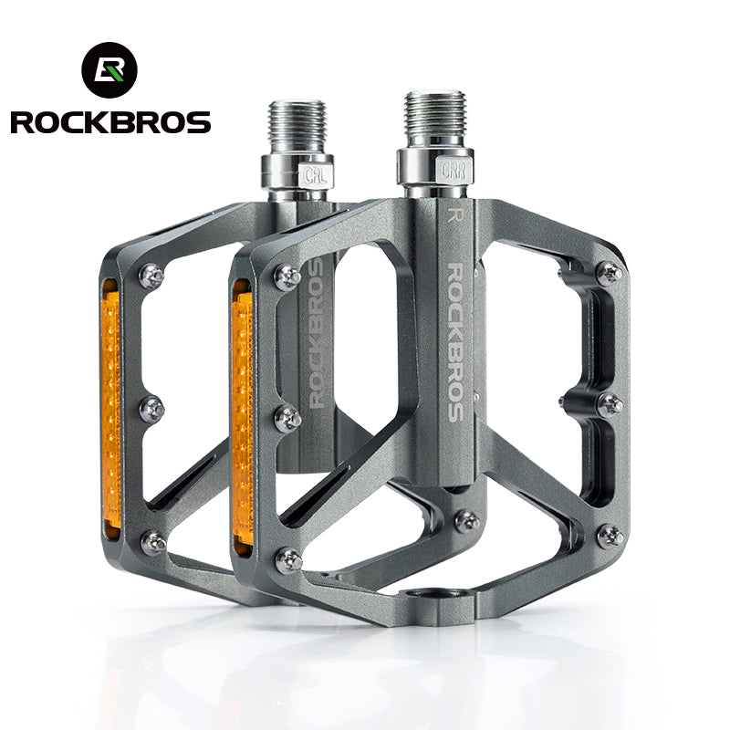 ROCKBROS Anti-Skid Aluminum Alloy Bike Pedals - Waterproof, Multiple Colors