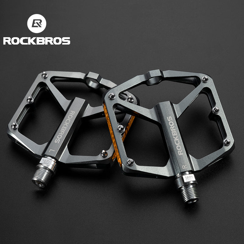 ROCKBROS Anti-Skid Aluminum Alloy Bike Pedals - Waterproof, Multiple Colors