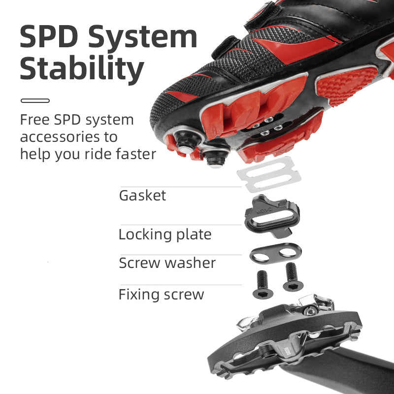 ROCKBROS SPD Dual-Purpose Bike Pedals - Compatible with Shimano MTB/Road