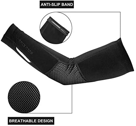 ROCKBROS Thermal Arm Sleeves Cycling Arm Warmers for Men Women Winter Arm Cover