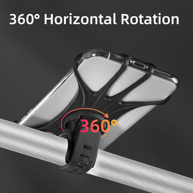 ROCKBROS Bike Phone Holder 360 Degree Adjustable Silicone Cycling Bubber Holder - ROCKBROSUSA