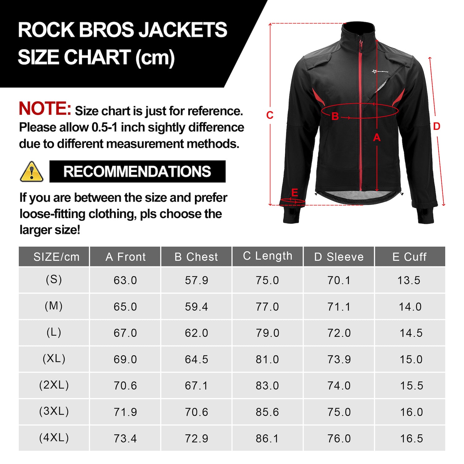 ROCKBROS Men Winter Cycling Jacket Fleece Thermal Warm Windproof Water-Resistant