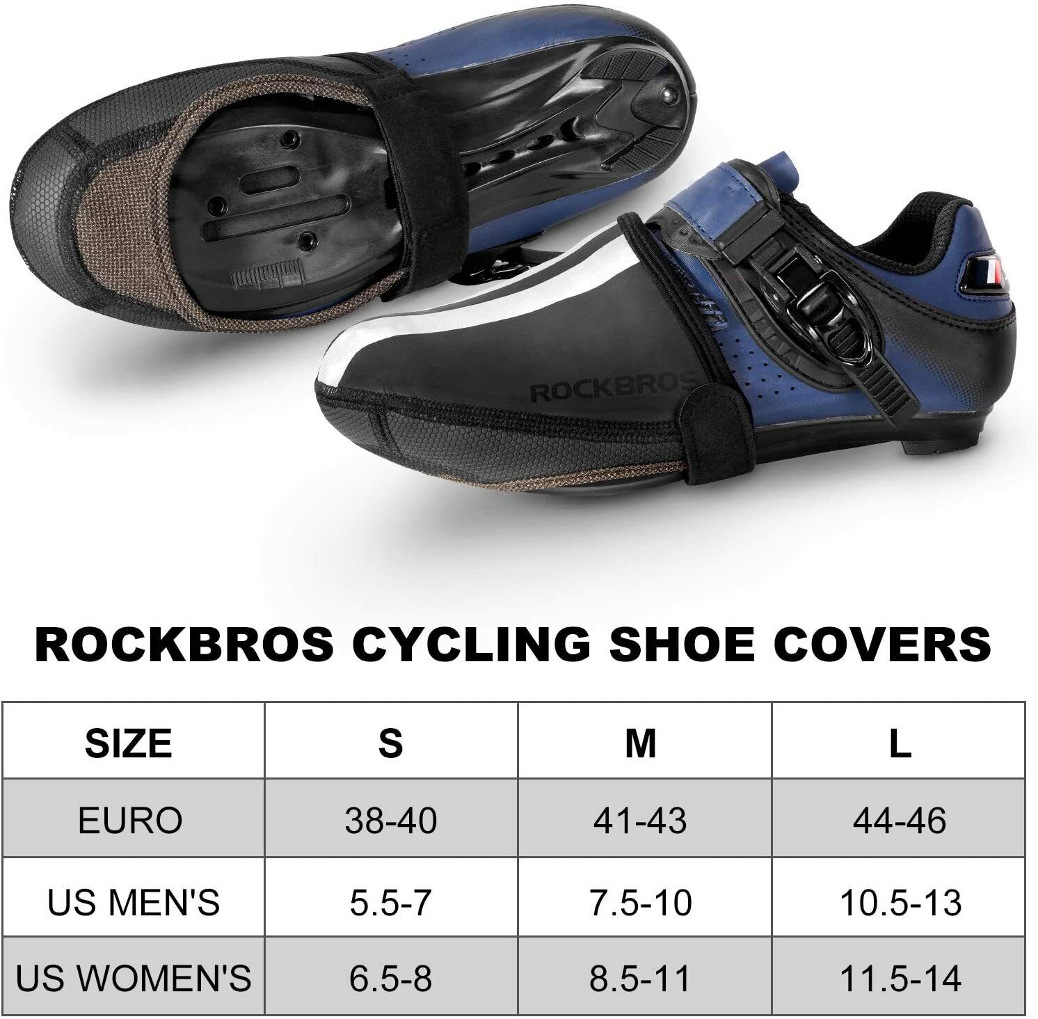 ROCKBROS Cycling Shoe Covers Thermal Toe Cover Warmers Waterproof Bike Overshoes