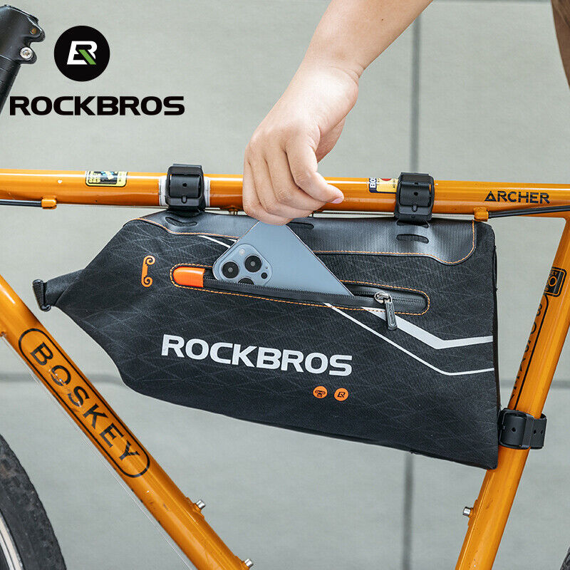 ROCKBROS Bicycle Frame Bag 3.5L Cycling Pack Seat Top Tube Bike Wedge Panniers - ROCKBROSUSA