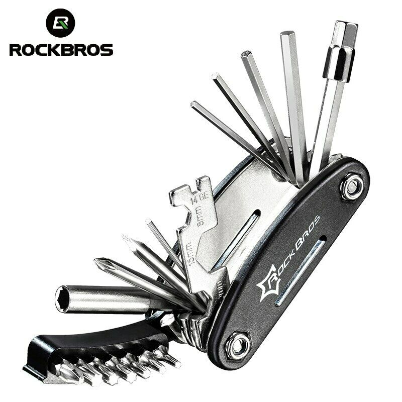 ROCKBROS 16-in-1 Portable Bike Repair Kit - Compact, Lightweight, Durable