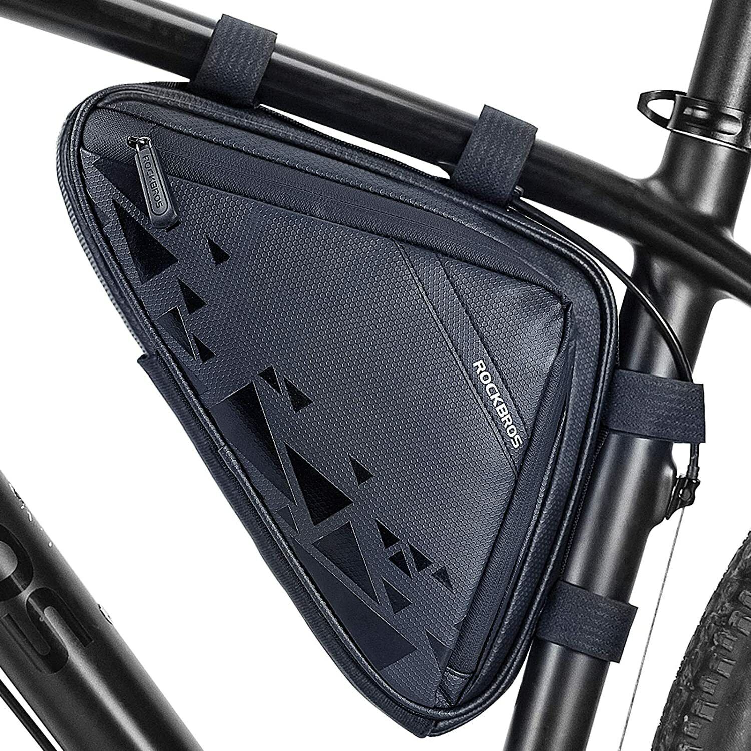 ROCKBROS Bike Triangle Frame Bag Bike Storage Triangle Bag Two Side Po