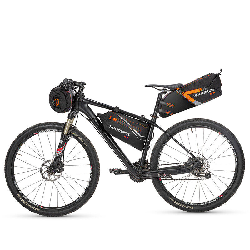 ROCKBROS Bicycle Frame Bag 3.5L Cycling Pack Seat Top Tube Bike Wedge Panniers - ROCKBROSUSA