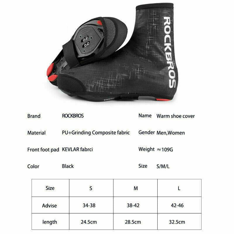 ROCKBROS Winter Cycling Shoes Cover Rain Boot Cover Skiing Shoe Cover