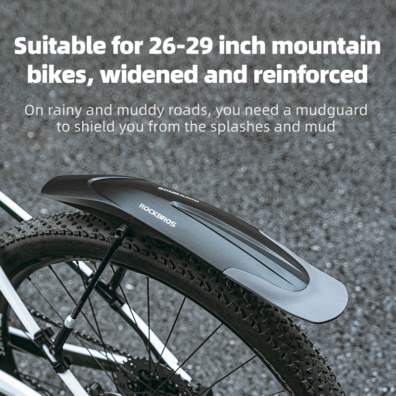 ROCKBROS Mountain Bike Front&Rear Fenders 26-29 inch MTB Mudguard Adjustable Quick Release - ROCKBROSUSA