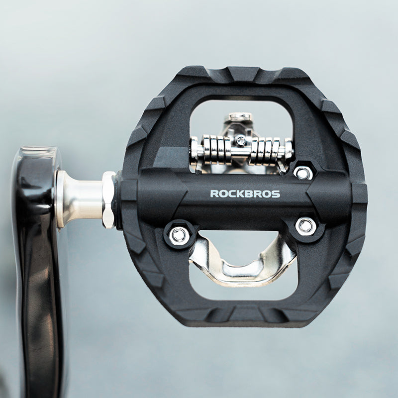 ROCKBROS SPD Dual-Purpose Bike Pedals - Compatible with Shimano MTB/Road