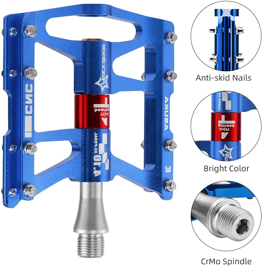 ROCKBROS Super-Smooth Bike Pedals in Various Colours (Pair)