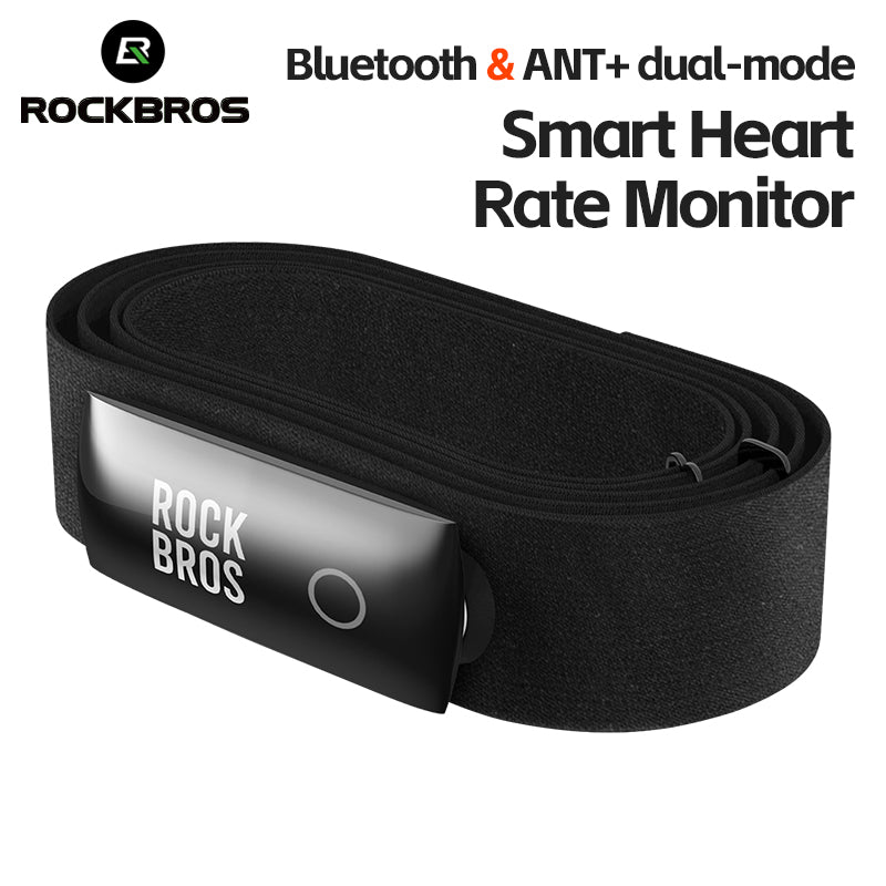 ROCKBROS Smart Heart Rate Monitor Belt Chest Strap ANT+ Bluetooth IP67 USB-C