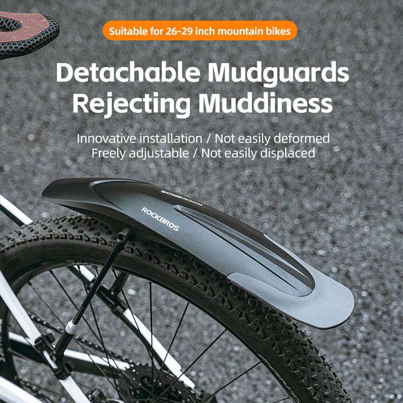 ROCKBROS Mountain Bike Front&Rear Fenders 26-29 inch MTB Mudguard Adjustable Quick Release - ROCKBROSUSA