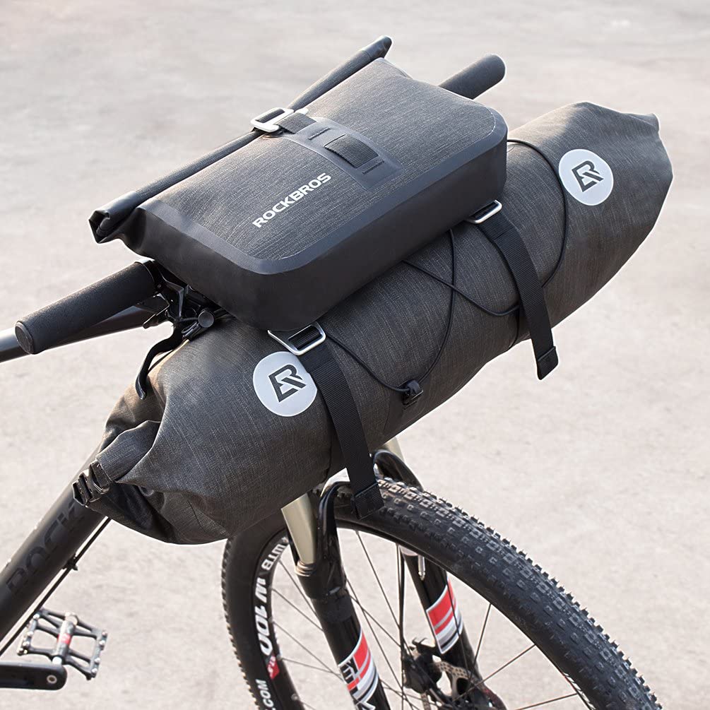 ROCKBROS Waterproof Handlebar Bags Front 2 Dry Packs for MTB Road Bicycles 19-20L