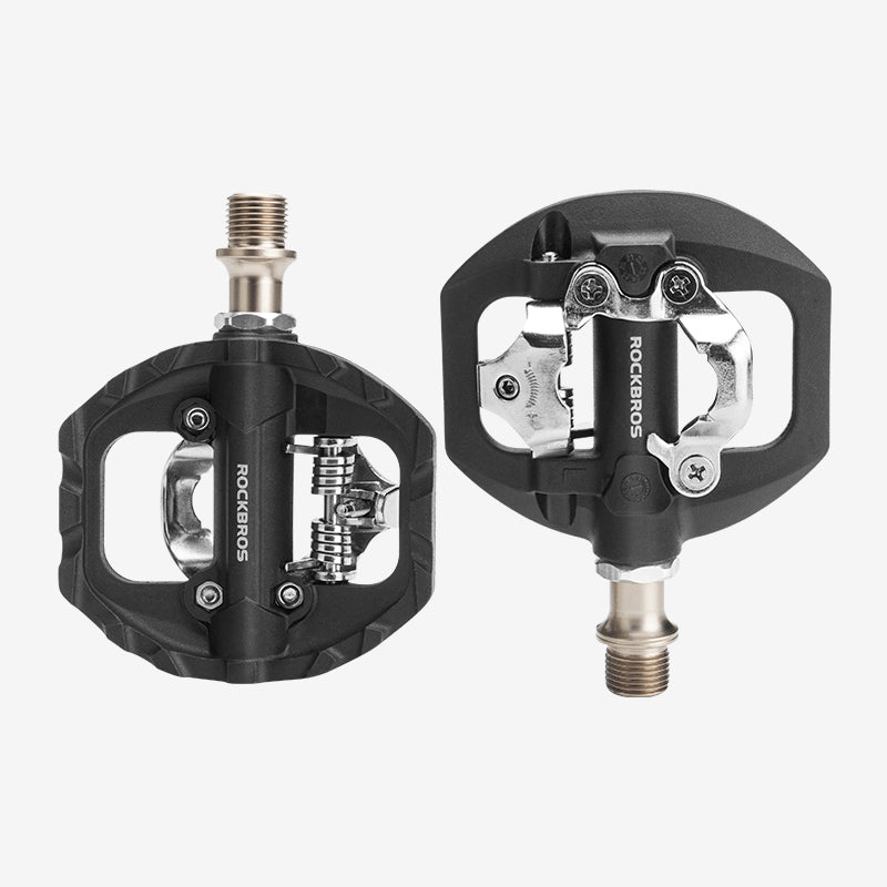 ROCKBROS SPD Dual-Purpose Bike Pedals - Compatible with Shimano MTB/Road