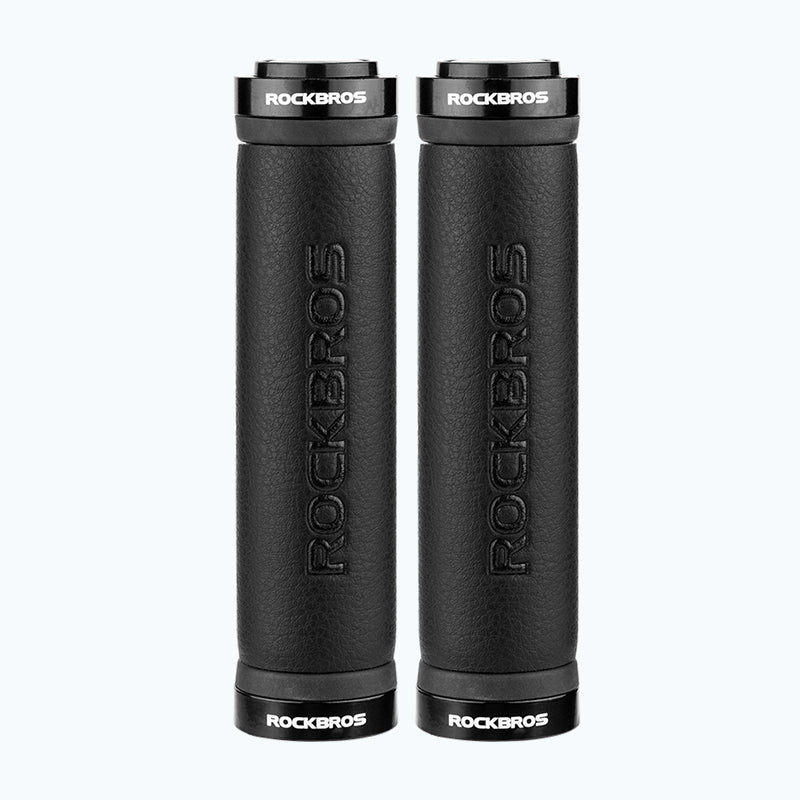 ROCKBROS Microfiber Leather Bike Grips with Aluminum Lock