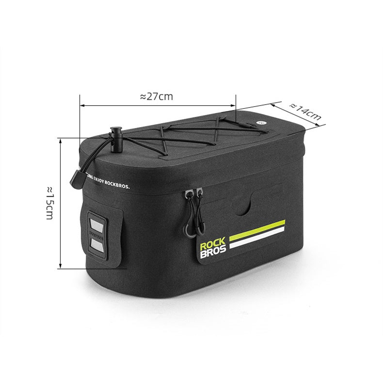 ROCKBROS Bicycle Rear Rack Pannier Bag 6L Waterproof Bike Trunk Bag Storage Bag - ROCKBROSUSA
