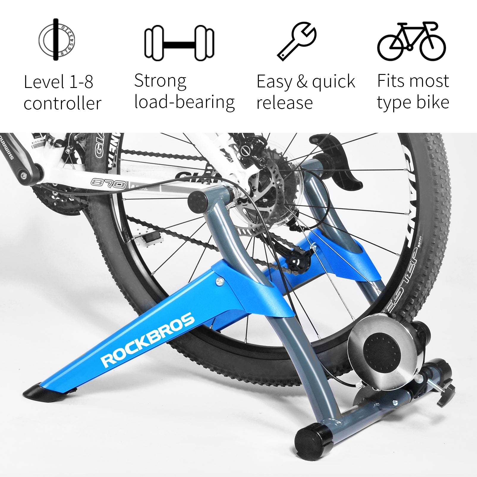 ROCKBROS-Bike Trainer Stand for Indoor Riding Bicycle Exercise Magnetic Stand