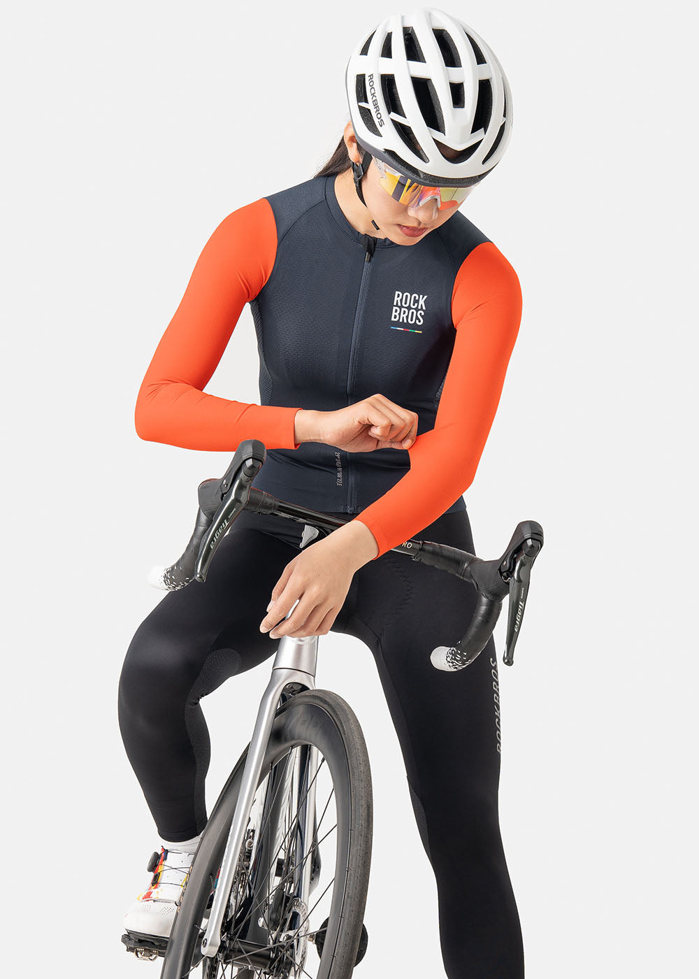 【ROAD TO SKY】 ROCKBROS Cycling Clothes Women's Long-Sleeved Jersey Summer Mountain Road Bicycle Sportswear - ROCKBROSUSA